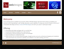Tablet Screenshot of dwwebdesigns.com